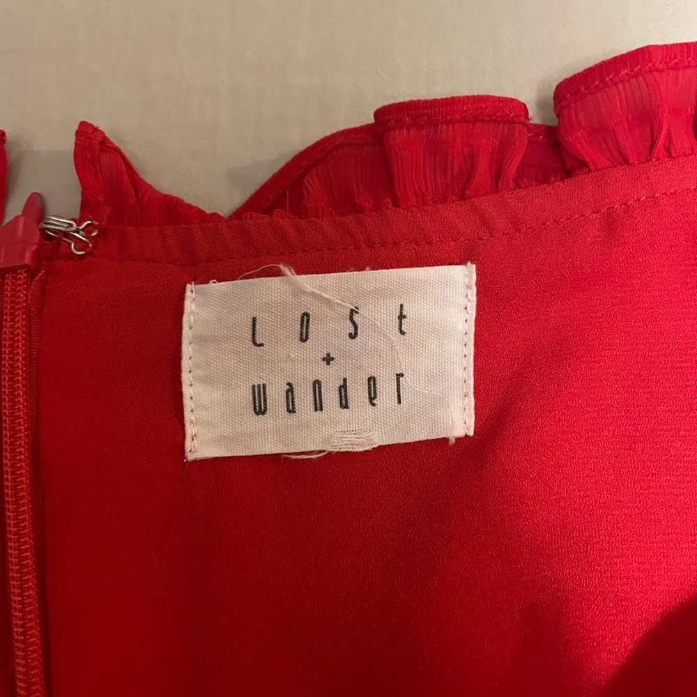 Lost + wander red dress
